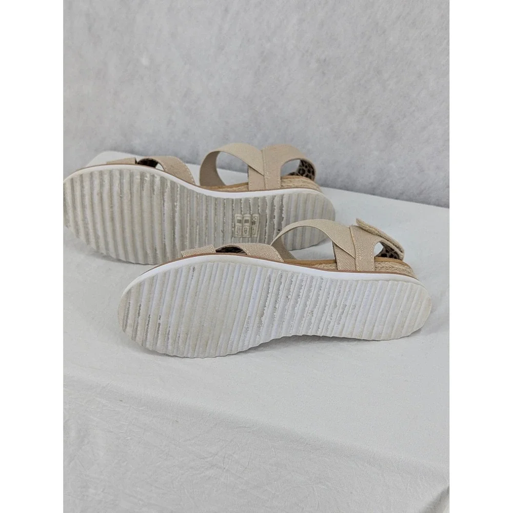 BOBS Skechers Desert Kiss Sandals Natural Beige Wmns 6 Neutral Earthy Espadrille